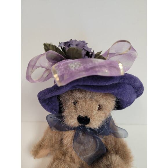 Boyds Bears BERNADETTE DEBEARVOIRE #918443 6" Plush Bear Tags Purple Hat - Picture 3 of 10
